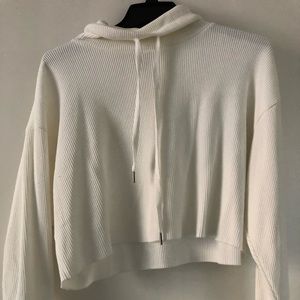 WAFFLE KNIT MOCK NECK